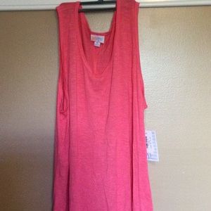 New with Tags Lularoe Tank Top, size XL. Solid Peachy Pink